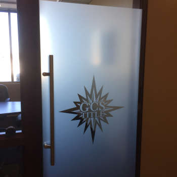 Etched glass door & window graphics