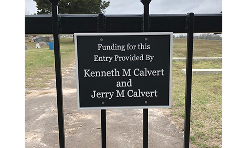 Cast fence plaque St Paul