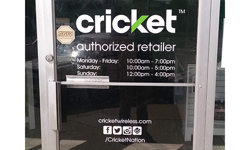 Door lettering store hours