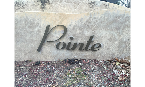 Exterior building stone monument letters