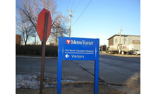 Post & Panel Sign for Metro Transit