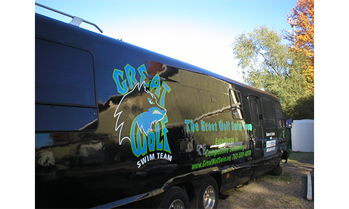 Vehicle graphics on company van or car