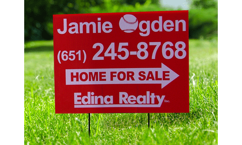 Edina Realtor COrrugated Plasic Yard Sign